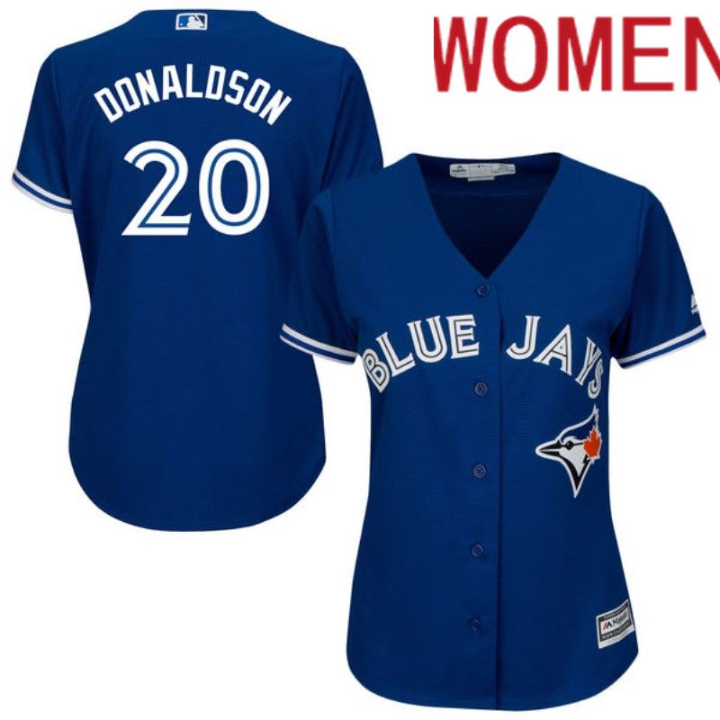 Women Toronto Blue Jays #20 Donaldson Blue Nike Game 2024 MLB Jersey style 1->->Women Jersey